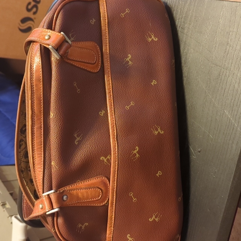 Vintage Petusco leather Purse with horses Made In Spain